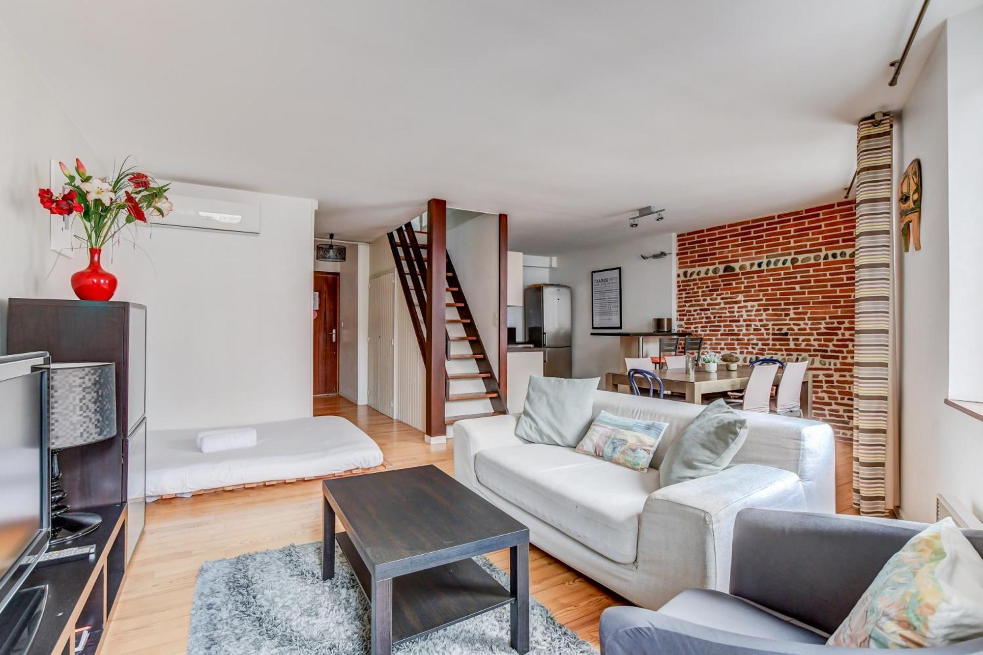Duplex Tolosa - Pont-Neuf, Dome De La Grave, 2 Bdrs 85M2, Ac, Free Private Car Park - T3 85M2 Avec Clim, Parking Prive Gratuit Εξωτερικό φωτογραφία